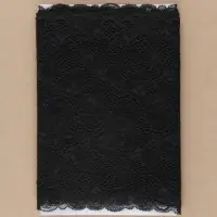 Кружевная эластичная ткань, 180 мм, 2.7&plusmn;0.5 м, чёрная