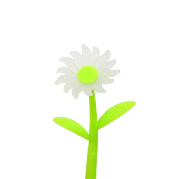Ручка гелевая-прикол "Зеленые Ромашки", меняет цвет при ультрафиолете