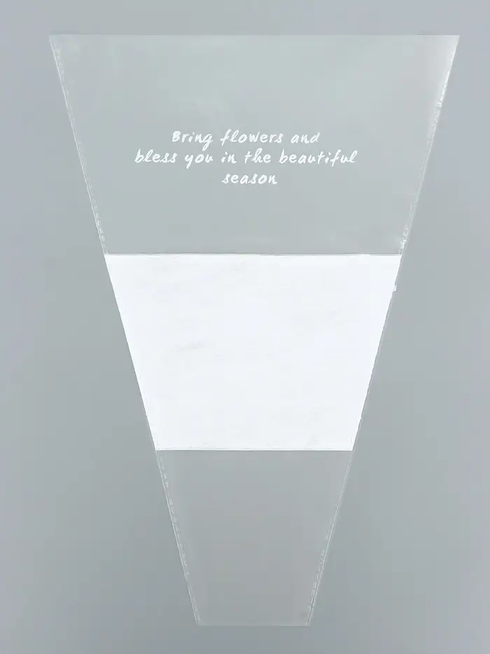 Пакет конус для цветов, с нетканым материалом, 26+7×37 см, белый Пакет конус для цветов, с нетканым материалом, 26+7×37 см, белый