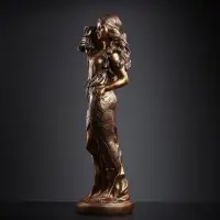 Фигура - подставка &laquo;Восточная красавица&raquo;, гипс под бронзу, 30&times;27&times;90 см