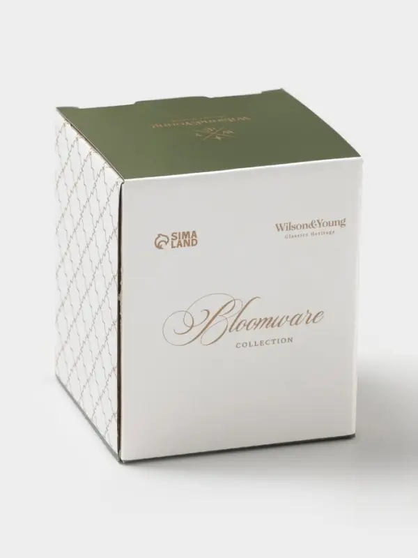 Сахарница WY Bloomware, 300 мл, 12&times;9 см, фарфор, зелёная, белая
