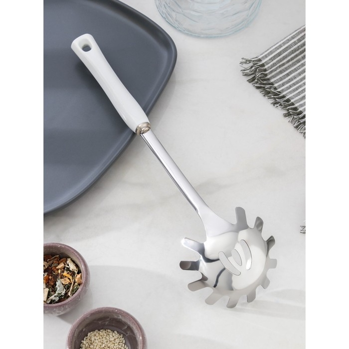 Ложка для спагетти из нержавеющей стали Доляна Luminous, h=30 см Ложка для спагетти из нержавеющей стали Доляна Luminous, h=30 см