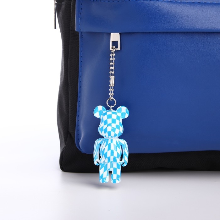 Рюкзак школьный текстильный с карманом кожзам, 38х29х11 см, цвет чёрный Рюкзак школьный текстильный с карманом кожзам, 38х29х11 см, цвет чёрный