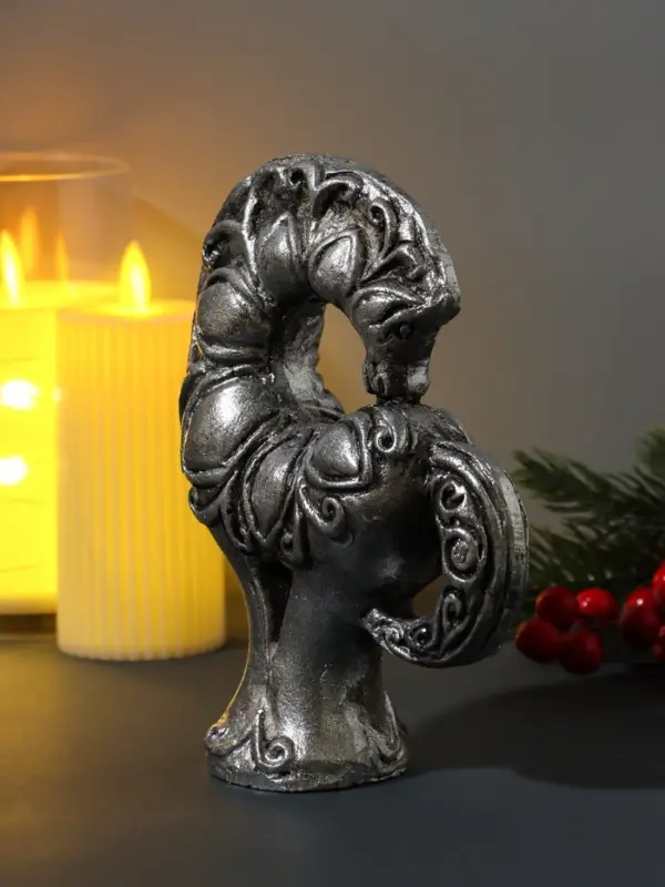 Фигура  Фигура "Конь с узором" 14х6х17,5 см, серебро