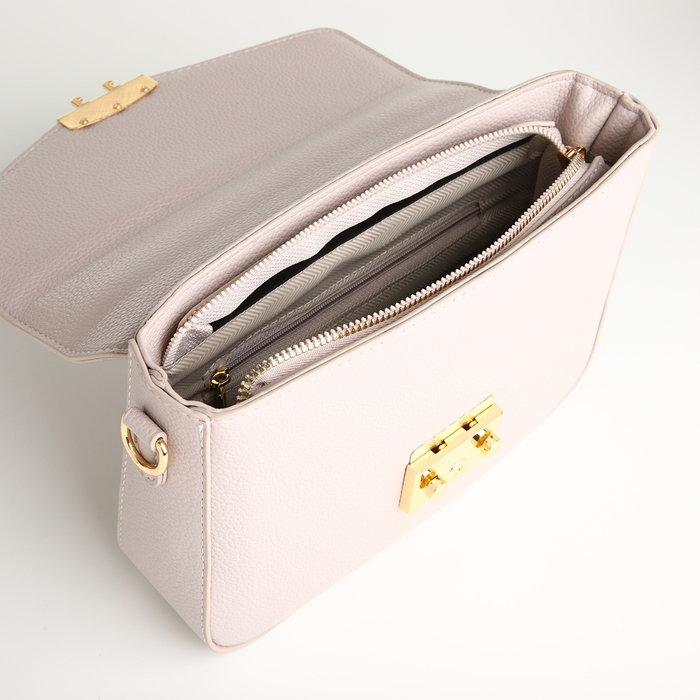 Сумка женская на клапане, TEXTURA, маленький размер, цвет бежевый Сумка женская на клапане, TEXTURA, маленький размер, цвет бежевый