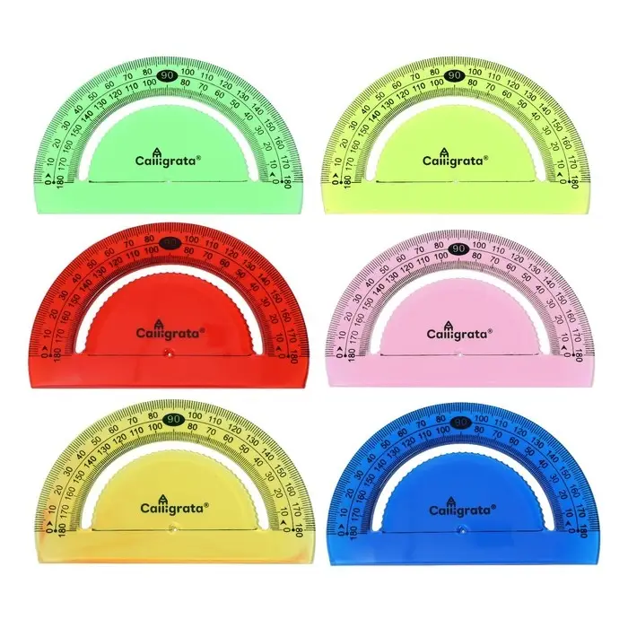 Транспортир Calligrata, гибкий, силиконовый, корпус флуоресцентный, МИКС Транспортир Calligrata, гибкий, силиконовый, корпус флуоресцентный, МИКС