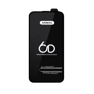 Защитное стекло для iPhone 16 Plus Anmac 6D Black без упаковки Арт. 1137490 (10 шт./уп.)