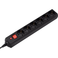 Сетевой фильтр Buro 600SH-16-3-B 3м (6 розеток) черный (коробка)