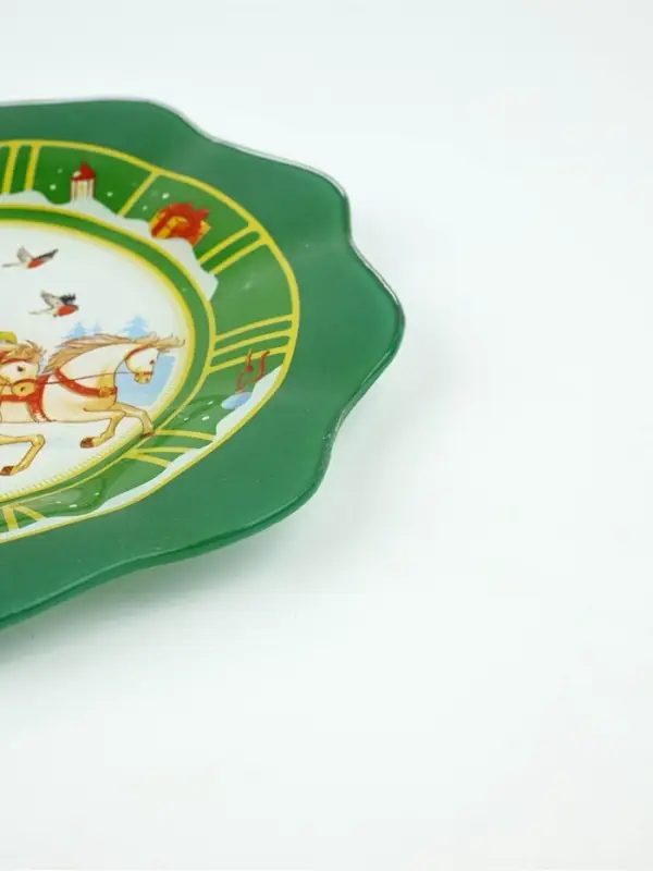 Тарелка плоская новогодняя «Тройка», d=20 см