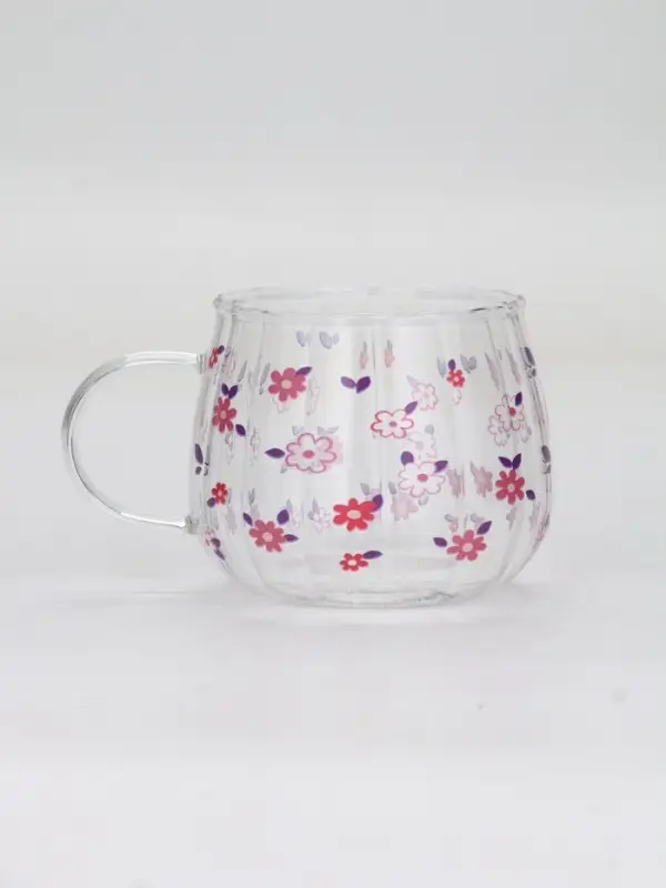 Кружка стеклянная «Цветы», 350 мл Кружка стеклянная «Цветы», 350 мл