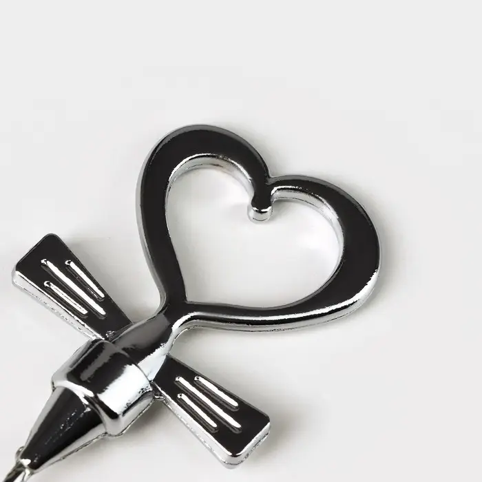 Набор для вина Доляна &laquo;Сердца&raquo;, 2 предмета: штопор, пробка фигурная, нержавеющая сталь