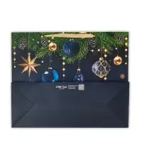 Пакет подарочный ламинированный &laquo;Синий&raquo;, XL 49 &times; 40 &times; 19 см