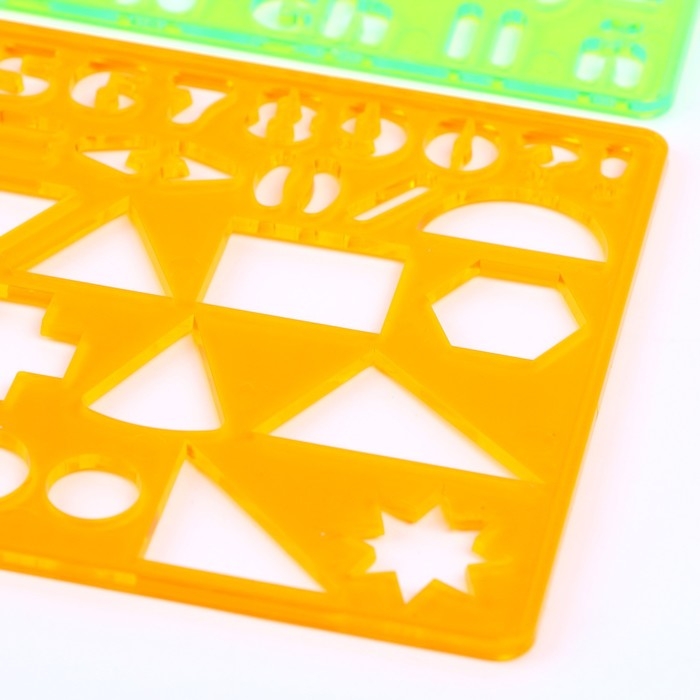 Набор трафаретов «Английский алфавит, цифры, фигуры», 2 шт. Набор трафаретов «Английский алфавит, цифры, фигуры», 2 шт.