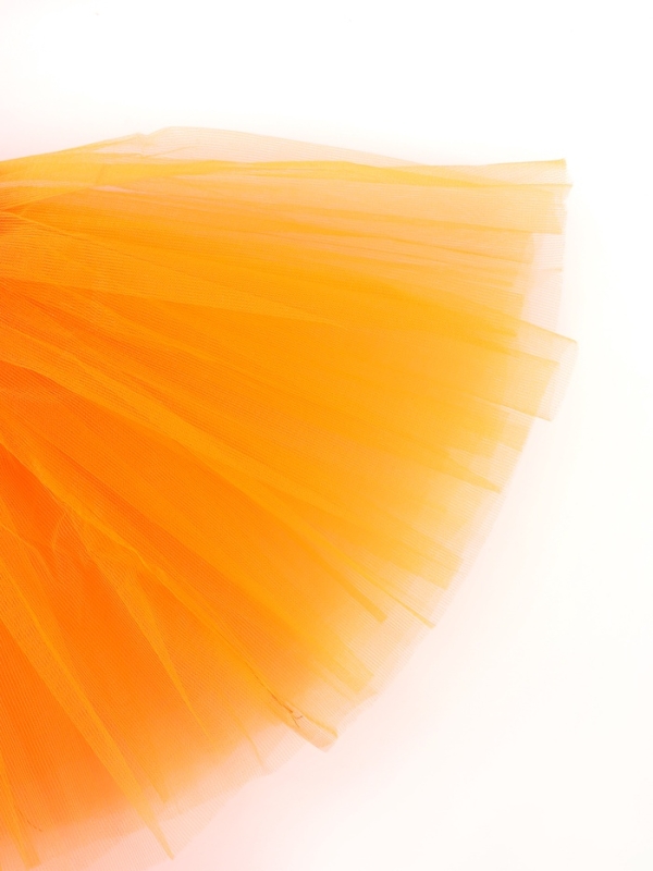 Карнавальная юбка из сетки цвет оранжевый