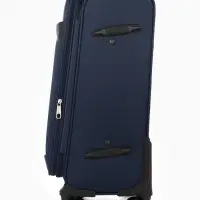 Чемодан на колёсах TEXTURA, с увеличением, кодовый замок, 36&times;25&times;58 см, 20", синий