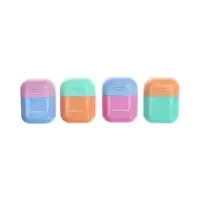 Точилка 1 отверстие с контейнером ErichKrause Case, Pastel Bloom, пластик, в дисплеи, микс
