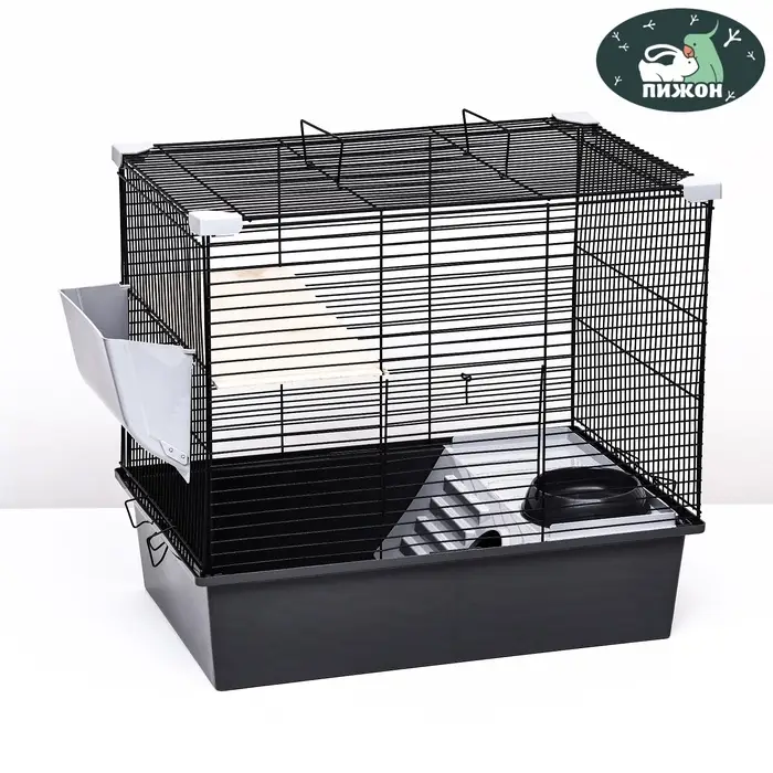 Клетка для шиншиллы &laquo;Пижон&raquo; №19, разборная, 58&times;40&times;49, серая