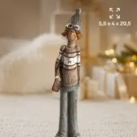 Фигурка &laquo;Мальчишка с лыжами&raquo;, 5.5&times;4&times;20.5 см