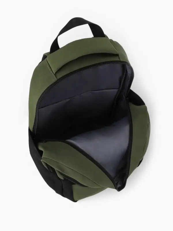 Рюкзак, 26*14*39 см, 2 отд 5н/карм, Комби, Водонепрон. дно, зеленый/черн