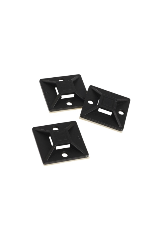 Площадка под хомут-стяжку ТУНДРА, 30х30 мм, цвет черный, 50 шт Площадка под хомут-стяжку ТУНДРА, 30х30 мм, цвет черный, 50 шт