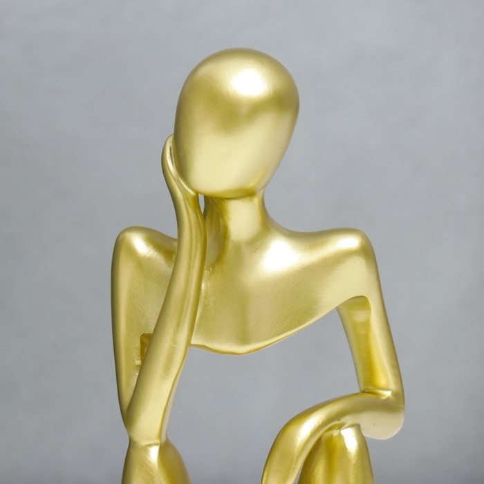 Сувенир полистоун  Сувенир полистоун "Абстракция - ожидание" золото 19х6х8 см