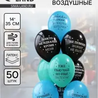 Воздушные шары латексные 14" &laquo;Никто не идеален&raquo;, набор 50 шт.