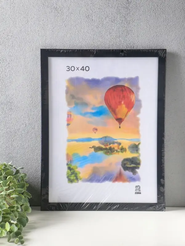 Фоторамка для фото 30&times;40 см, FIBO, мдф, (пластиковый экран), чёрный
