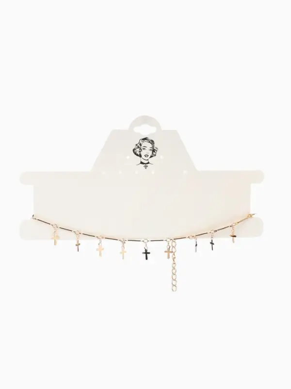 Чокер &laquo;Металлика&raquo;, крестики, цвет золото, L=30 см