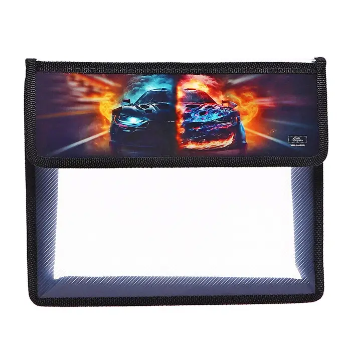 Папка для тетрадей, А5, пластиковая, 23&times;19&times;5 см &laquo;Тачка огонь&raquo;