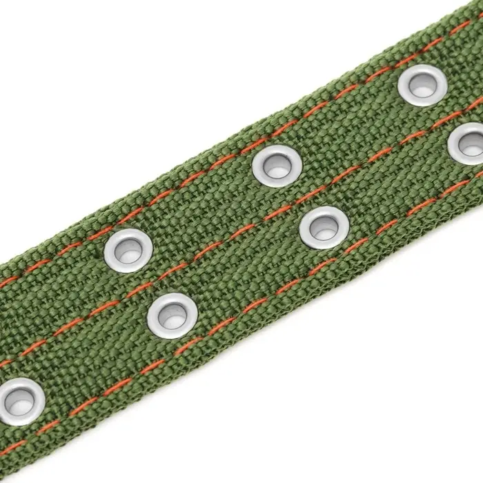 Ошейник, 65&times;4 см, ОШ 54-60 см, четырёхслойный с вертлюгом, полиэстер, зелёный