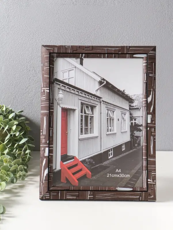 Фоторамка пластик формат А4 см "Моррис" тёмно-коричневый 29,8х25х2 см