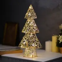 Светодиодная фигура &laquo;Ёлочка&raquo; 36&times;17&times;6 см, 20 LED, от батареек ААx2, свечение тёплое белое