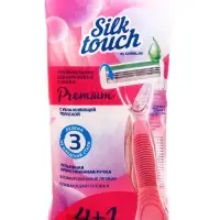 Станок одноразовый женский Carelax Silk Touch, 3 лезвия с увлажняющей полоской (4+1), 5 шт.