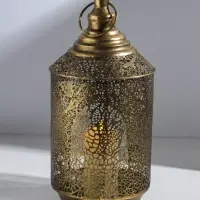 Подсвечник на 1 свечу &laquo;Фонарь. Вереск&raquo;, металл под золото, d=8 см, 16&times;16&times;31.5 см