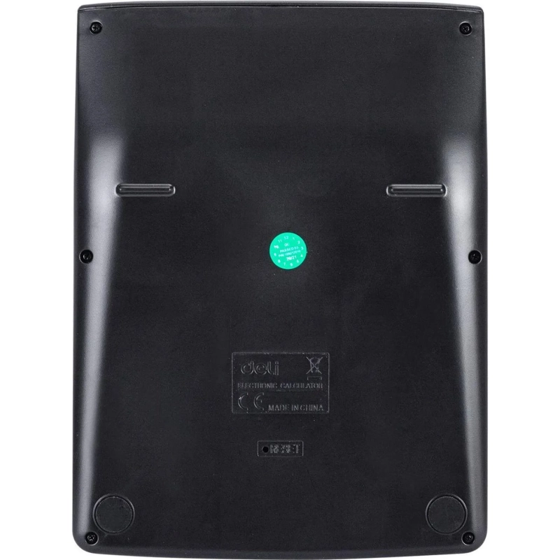 Калькулятор настольный ПОЛНОРАЗМ. Deli E1630, 12-р, дв.пит,188x140мм,черн