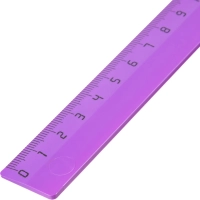Линейка 15см пластик фуксия