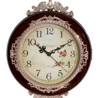 Часы настенные двусторонние &laquo;Розы&raquo;, подвес, 41&times;33 см
