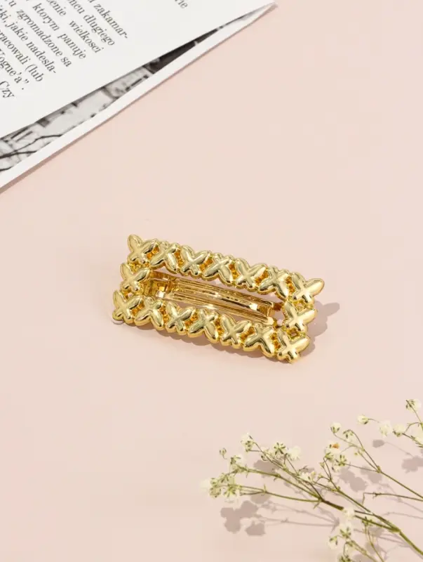 Заколка - автомат для волос QF &laquo;Ромилда&raquo;, 7 см, золото