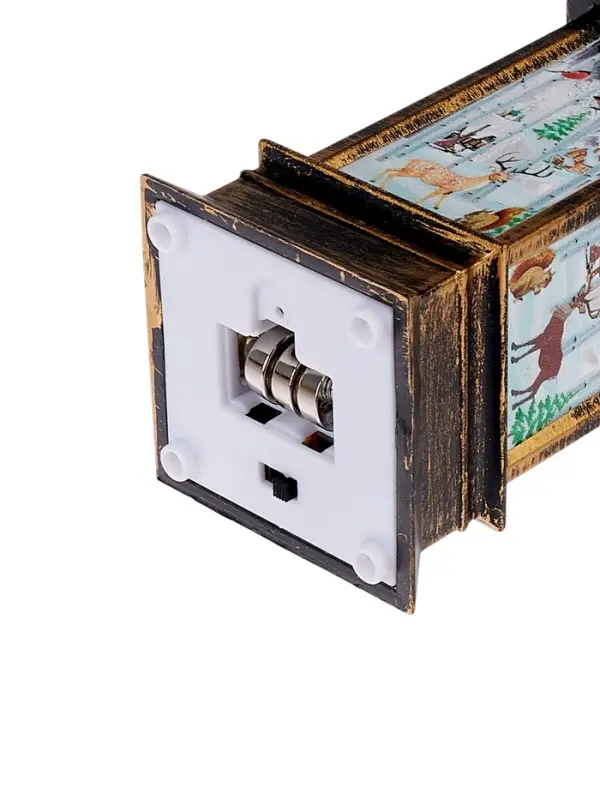 Светодиодная фигура &laquo;Фонарь с оленем&raquo; 5.5&times;13&times;5.5 см, пластик, батарейки AG13&times;3 (в комплекте), свечение тёплое белое
