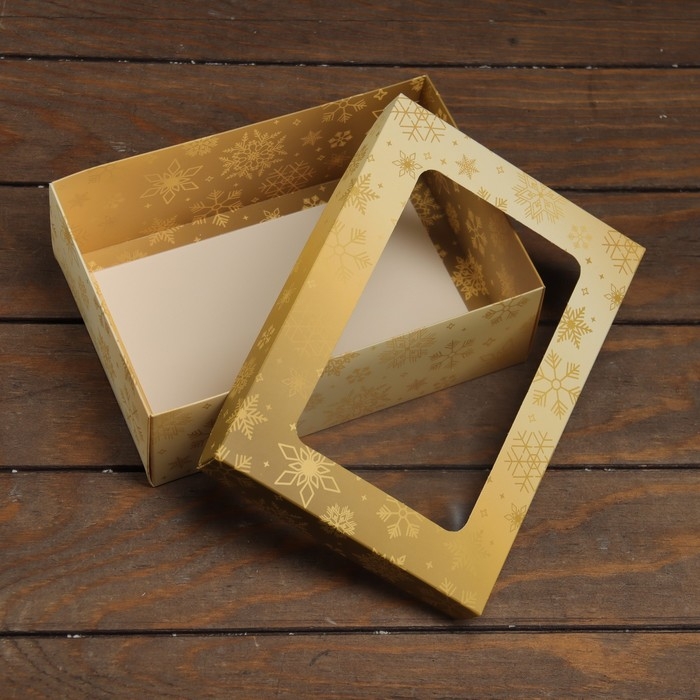 Новый год. Коробка подарочная новогодняя складная, крышка-дно, с окном Новый год. Коробка подарочная новогодняя складная, крышка-дно, с окном "Новогодняя сказка" 24 х 17 х 8 см