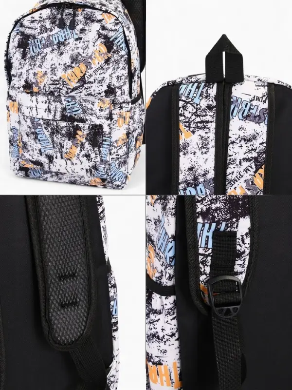 Рюкзак школьный &laquo;Абстракция&raquo;, на молнии, с карманами, с принтом, 30&times;13&times;42 см