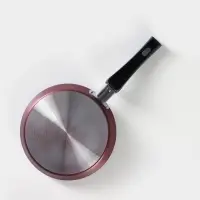 Сковорода блинная &laquo;Хит&raquo;, d=18 см, пластиковая ручка, антипригарное покрытие, алюминий, бордовая