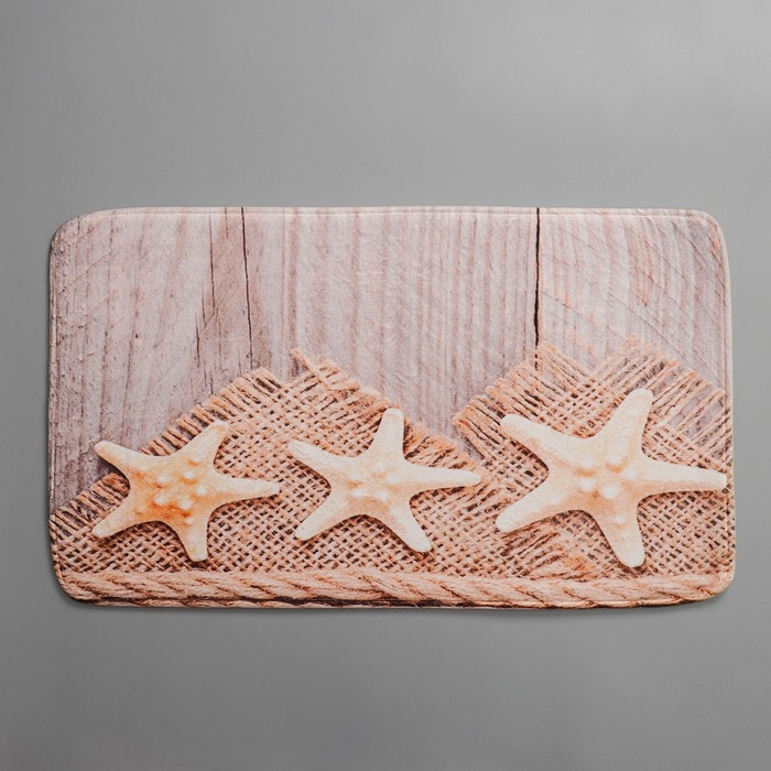 Коврик Доляна &laquo;Морские звёзды&raquo;, 74&times;44 см