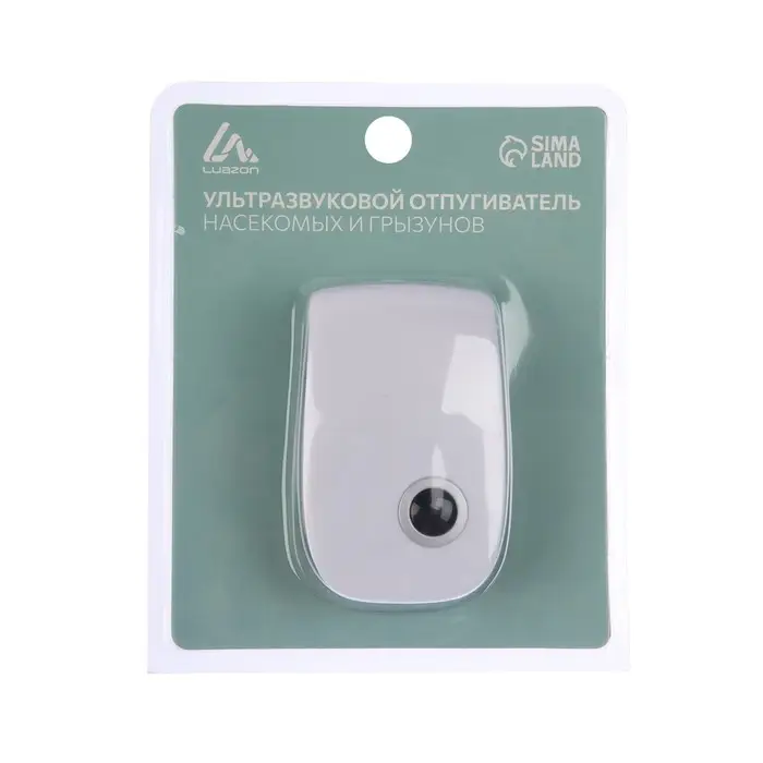 Отпугиватель насекомых и грызунов Luazon LRI-08, ультразвуковой, 70 м&sup2;, 220 В, белый
