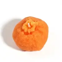 Свеча новогодняя "Мандарин" 115 гр, 7х6,5х6 см, 6 ч