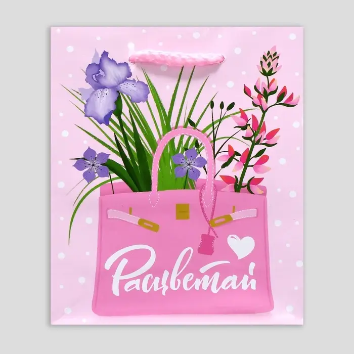 Пакет подарочный ламинированный, упаковка, «Расцветай», S 12 х 15 х 5.5 см Пакет подарочный ламинированный, упаковка, «Расцветай», S 12 х 15 х 5.5 см