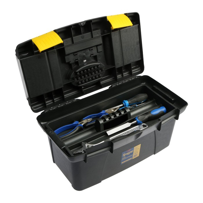 Ящик для инструмента ТУНДРА, 19 Ящик для инструмента ТУНДРА, 19", 490 х 275 х 240 мм, пластиковый