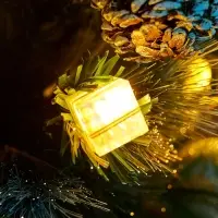 Ёлка фиброоптическая «Пушистая» 120 см, d нижнего яруса 70 см, 100 веток, 8 режимов