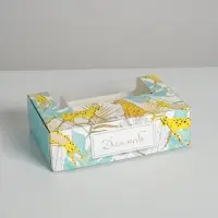 Коробка для эклеров, кондитерская упаковка, 5 вкладышей, &laquo;Для тебя&raquo;, 25.2&times;15&times;7 см