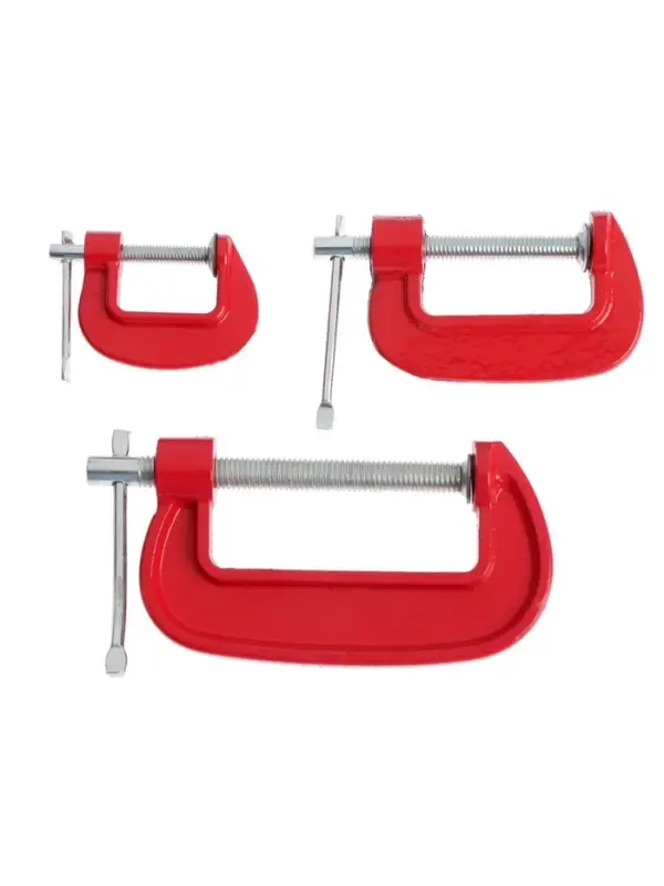 Набор струбцин G-образных ЛОМ, 1-2-3" (25-50-75 мм), 3 шт.